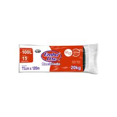 SACO LIXO 100L EMBALIXO C/15 PRETO ROLO