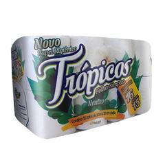 PAPEL HIGIÊNICO FOLHA SIMPLES TROPICOS C/16RL30M L16/P15 (4X16)
