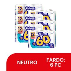 PAPEL HIGIÊNICO FOLHA SIMPLES PALOMA 6X12 60MT