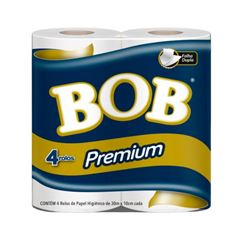 PAPEL HIGIÊNICO FOLHA DUPLA BOB PREMIUM C/4RL 30MT (16X4)
