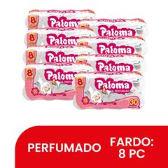 PAPEL HIGIÊNICO FOLHA SIMPLES PALOMA 8X8 30MT PERFUMADO
