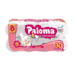 PAPEL HIGIÊNICO FOLHA SIMPLES PALOMA 8X8 30MT PERFUMADO