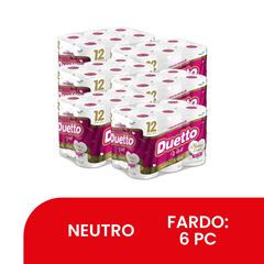 PAPEL HIGIÊNICO FOLHA DUPLA DUETTO C/12RL 30MT (6X12) VELVET
