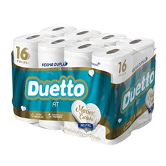 PAPEL HIGIÊNICO FOLHA DUPLA DUETTO C/16RL 30M FIT (4X16)