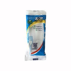 GARFO REFEIÇÃO SERT PLAST C/50 BRANCO