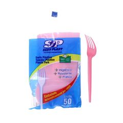 GARFO SOBREMESA SERT PLAST C/50 ROSA