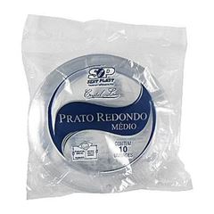 PRATO 15 ACRÍLICO SERT PLAST REDONDO C/10 CRISTAL