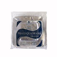 PRATO 22 ACRÍLICO SERT PLAST QUADRADO C/10 CRISTAL