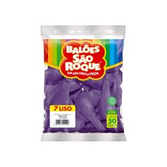 BALÃO 7 LISO C/50 SÃO ROQUE ROXO UVA