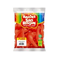 BALÃO 7 LISO C/50 SÃO ROQUE VERMELHO QUENTE