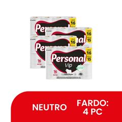 PAPEL HIGIÊNICO FOLHA DUPLA PERSONAL VIP C/16 30M L16/P15 (4X16)