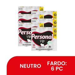 PAPEL HIGIÊNICO FOLHA DUPLA PERSONAL VIP C/12 30M L12/P11 (6X12)