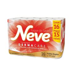 PAPEL HIGIÊNICO FOLHA DUPLA NEVE C/16RL 30MT L16/P15(4X16)