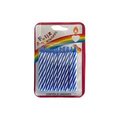 VELA PALITO BIANCO C/20 AZUL