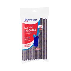 CANUDO FLEXÍVEL 6MMX21CM STRAW SACHE C/100 PRETO