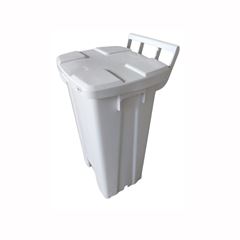 CESTO LIXO 100L QUADRADO JSN S/RD C/PD BRANCO P100SB