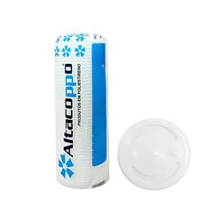 TAMPA 300/330ML TRANSPARENTE ALTA C/50 FURADA