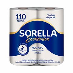 PAPEL TOALHA SORELLA C/2 ECONÔMICA