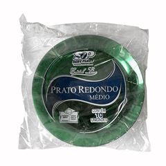 PRATO 15 ACRÍLICO SERT PLAST REDONDO C/10 VERDE ESCURO