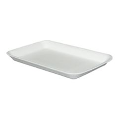 BANDEJA ISOPOR 02 RASA SPUMA C/100 BRANCA 210X140X17