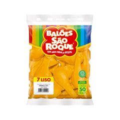 BALÃO 7 LISO C/50 SÃO ROQUE AMARELO SOL