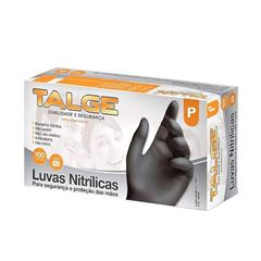 LUVA NITRÍLICA P TALGE C/100 PRETA SEM PÓ