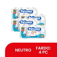 PAPEL HIGIÊNICO FOLHA SIMPLES PALOMA C/16RL 30MT (4X16)L16/P15