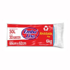 SACO LIXO 030L EMBALIXO C/30 AZUL ROLO PLUS