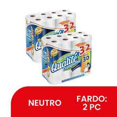 PAPEL HIGIÊNICO FOLHA DUPLA QUALITE C/32RL 30MT (2X32) L32/P30