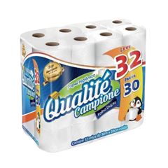 PAPEL HIGIÊNICO FOLHA DUPLA QUALITE C/32RL 30MT (2X32) L32/P30