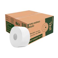 PAPEL HIGIÊNICO ROLÃO FOLHA DUPLA 8X250 INDAIAL 100% CELULOSE