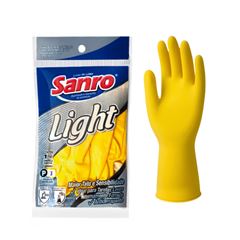 LUVA BORRACHA P SANRO LIGHT AMARELA