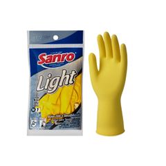 LUVA BORRACHA M SANRO LIGHT AMARELA