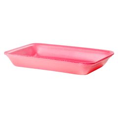 BANDEJA ISOPOR 02 RASA ABS COPOBRAS ROSA C/100 215X145X