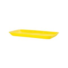 BANDEJA ISOPOR 04 RASA ABS COPOBRAS AMARELA C/100 275X150X1