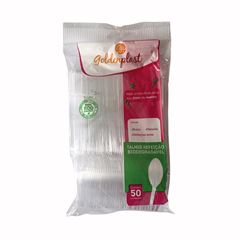 COLHER REFEIÇÃO GOLDEN C/50 CRISTAL BIO