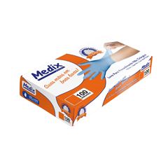 LUVA NITRÍLICA P MEDIX C/100 AZUL SEM PÓ