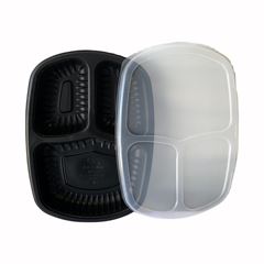 G 331 BANDEJA REF 3 DIVISÓRIAS 850ML C/1 PRETA