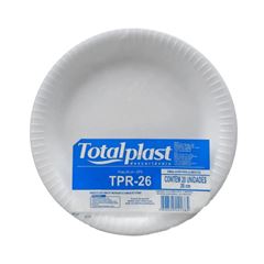 PRATO ISOPOR 26CM TOTALPLAST C/20
