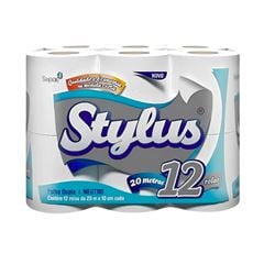 PAPEL HIGIÊNICO FOLHA DUPLA STYLUS C/12RL 20MT (6X12)