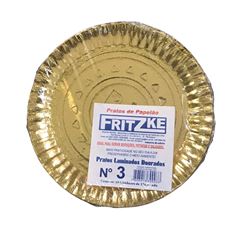 PRATO LAMINADO DOURADO N.03 22,5CM C/10