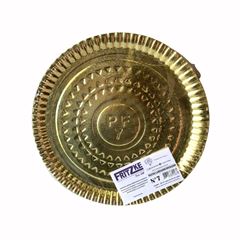 PRATO LAMINADO DOURADO N.07 35CM C/10