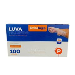 LUVA VINILFLEX P EMBAKEEP SEM PÓ C/100 MULTIUSO