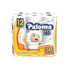 PAPEL HIGIÊNICO FOLHA SIMPLES PALOMA C/12RL 30MT (6X12) FIT
