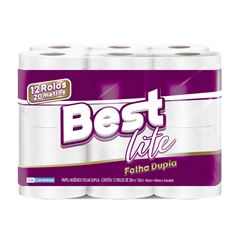 PAPEL HIGIÊNICO FOLHA DUPLA BEST LITE C/12 20MT (8X12)