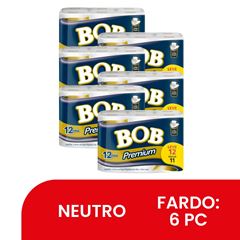 PAPEL HIGIÊNICO FOLHA DUPLA BOB PREM C/12RL 30MT (6X12) L12/P11