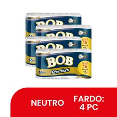 PAPEL HIGIÊNICO FOLHA DUPLA BOB PREMIUM C/16RL 30MT (4X16) L16/P15
