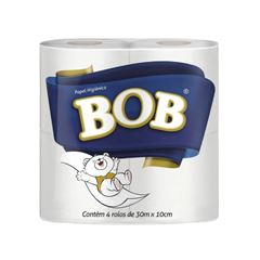 PAPEL HIGIÊNICO FOLHA SIMPLES BOB C/4RL 30MT (16X4)