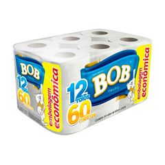 PAPEL HIGIÊNICO FOLHA SIMPLES BOB C/12RL 60MT (6X12)