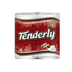 PAPEL HIGIÊNICO FOLHA DUPLA TENDERLY C/4RL 30MT (16X4)